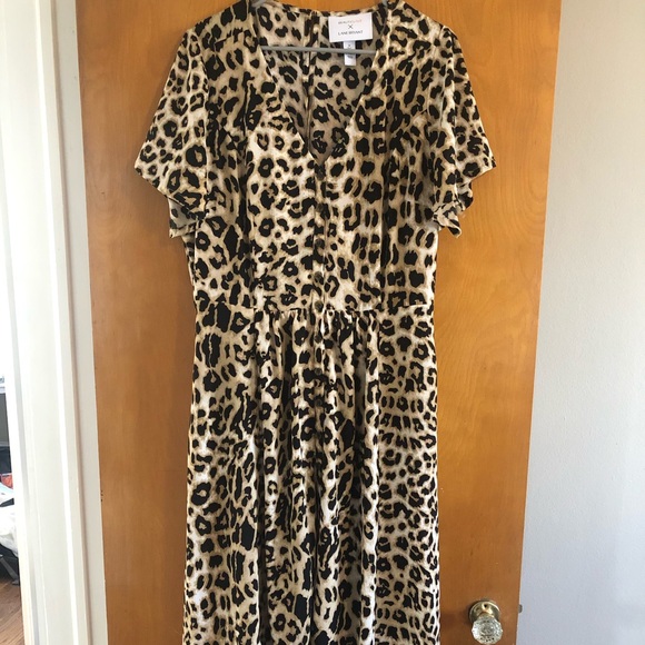 Lane Bryant x girlwithcurves leopard hi low maxi - Picture 1 of 5